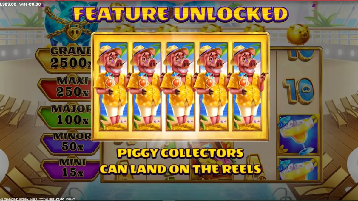 Tampilan visual slot Break the Diamond Piggy dengan tema kapal pesiar mewah